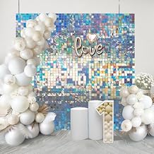 Black Shimmer Wall Backdrop -24pcs Square Sequin Panels for Party Wedding Birthday Disco Backdrop Decorations or Photo Backgrounds Interior Decoration